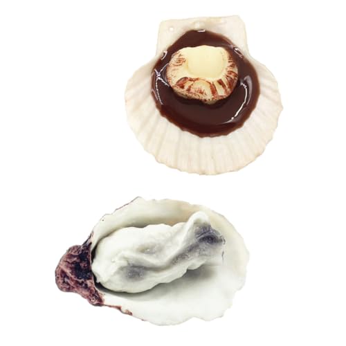 ifundom Leichte PVC-fälschungsmodelle Für Meeresfrüchte 2er-Set Austern-jakobsmuschel-simulationen Für Dekoratives Kinderspiel in Der Küche ifundom Leichte PVC-fälschungsmodelle Für Meeresfrüchte 2er-Set Austern-jakobsmuschel-simulationen Für Dekoratives Kinderspiel in Der Küche von ifundom