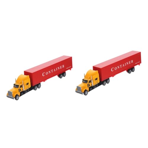 ifundom 2st Container-LKW-Spielzeug Spielset Für Kinder Jungen Automodell Spielzeug Mini-Spielzeug Transport Autotransporter LKW ​​Spielzeug Lernspielzeug Rennauto Kombination von ifundom