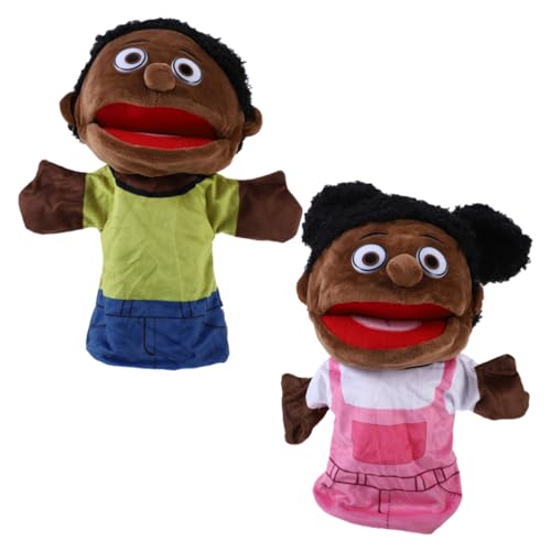 ifundom 2st Familie Handpuppe Künstliche Popcorn-Figur Statue Stall Tragen Thermostat Tiere Schildkrötensubstrat Doppelt Hamster Tier Halbkörperdekoration Mini- Plüsch von ifundom