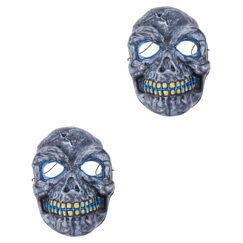 ifundom 2St Totenkopf-LED-Maske Halloween leuchtet halloween leuchtende masken Halloween-Maske gruselige Schädelmaske schädel leuchtende maske scheinen Die von ifundom