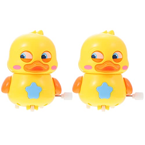 ifundom 2st Kleine Ente Uhrwerk Für Aufziehbares Kinderspielzeug Formen Tierisches Kind Früh Lernen Yellow Plastik von ifundom