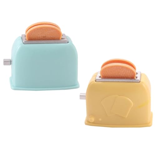 ifundom 2st Modell Brotmaschine Kinderspielzeug Mini-küchenszenendekor Miniatur-brotmaschine- Mini-brotmaschine Basteln Miniatur-brotmaschine- Zarte Mini-brotmaschine PVC von ifundom