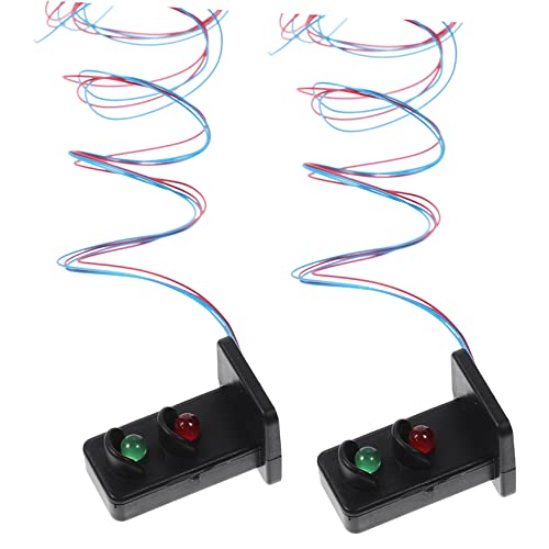 ifundom 2st Modellbahn Lichter Eisenbahn-ampelmodell Mini-signallichtmodell Mini-ampel-dekor Verkehrssignal-modellspielzeug Spielzeuge Zug Sand Metall Puppenhaus Modellmaterial von ifundom