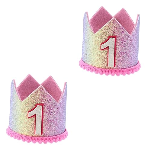 ifundom 2st Partyhüte Zum 1. Geburtstag Partyhut Für Kinder Kopfbedeckung Für Geburtstagsfeiern Eine Tiara Geburtstagshut Partyhut Zum 1. Geburtstag 1. Zuerst Bilden Haarschmuck Baby von ifundom