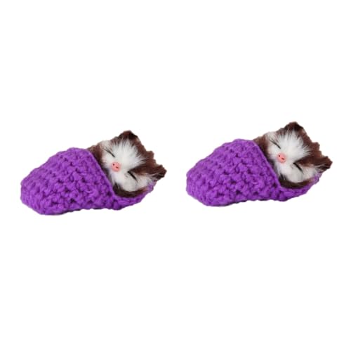 ifundom 2St Mini-Kätzchen im Schuhspielzeug interaktive Puppen Geschenke für Kinder süße Hausschuhe Geschenke für Jungen Spielzeuge Schlafende Katze im Pantoffelpuppenspielzeug die Katze von ifundom