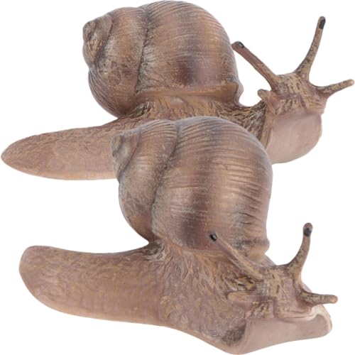 ifundom 2st Schneckenmodell Tiere Gefälschte Schneckenfiguren Miniaturen Simulationsschneckenverzierung Kleine Schneckendekoration Simulationsschneckendekoration Plastik von ifundom