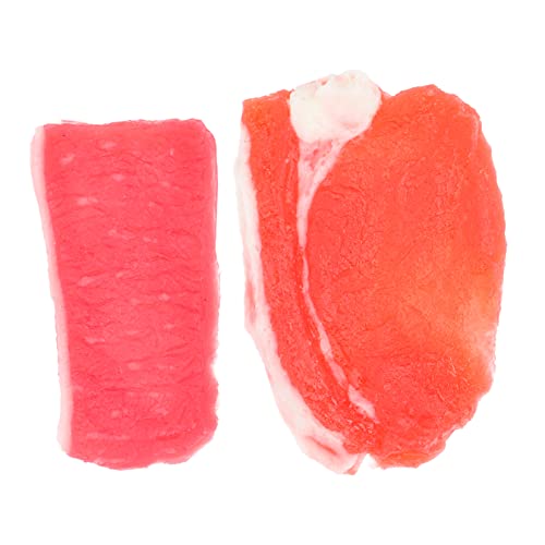 ifundom 2st Schweinefleisch-Modell Künstliches Lebensechtes Fleisch Künstliches Schweinefleischmodell Künstliches Gefälschtes Lebensmittelmodell Küchenfleischspielzeug Rot PVC von ifundom
