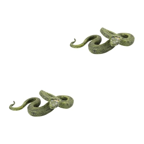ifundom 2st Spielzeug Gefälschtes Schlangendekor Spukhaus Schlange Geisterhaus-schlangenstütze Schlange Requisiten Kleine Schlangenmodelle Falsche Schlange Kind Tier Gummi Ornamente von ifundom