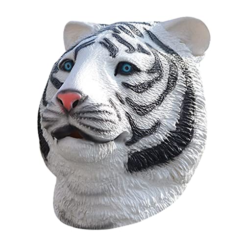 ifundom 2St Tiger-Kopfbedeckung halloween masken halloweenmaske tier kostüme Kostümmasken Halloween-Maske stutzenhalter Tiara Tigermaske anziehen lebendige Tigermaske Emulsion bilden Weiß von ifundom