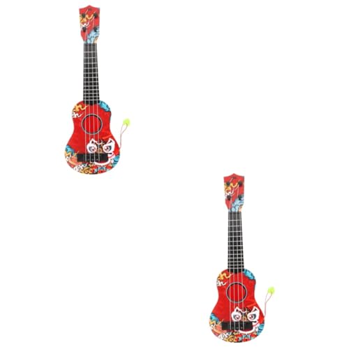 ifundom 2St Ukulele für Kinder kinderinstrumente Kinder musikinstrumente Kinderspielzeug Spielzeuge Ukulele für die Schule Kindergitarrenmodell Kann Spielen Saiteninstrument Kleinkind rot von ifundom