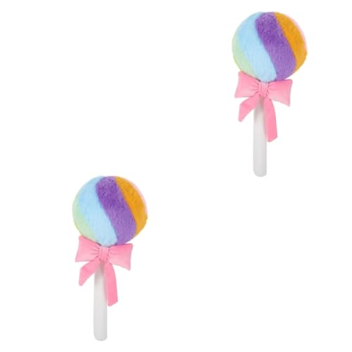 ifundom 2stücke Lollipop-Kissen Mit Schleife Kreative Dekoration Und Fotorequisiten Für Weiches Plüschtier Für Mädchen Für Schlafzimmer Und Kinderzimmer von ifundom