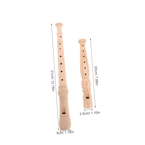 ifundom 2stücke Sopranblockflöte Aus Holz Kinderblockflöte Musikinstrumentblockflöte Lernspielzeug Für Kinderinstrumente Vertikalflöte Aus Holz Holzblasinstrument Musikblockflöte von ifundom