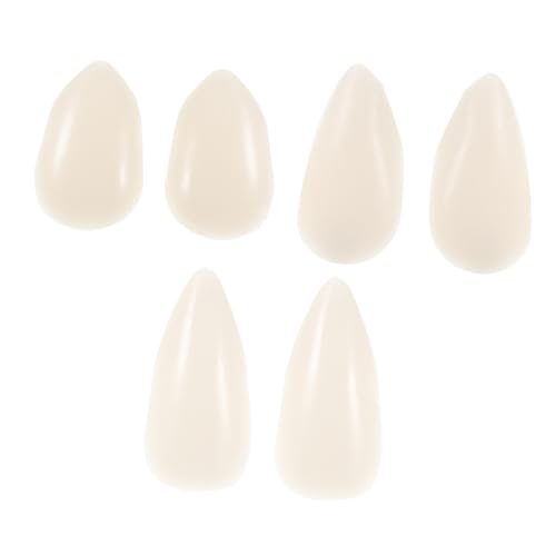 ifundom 3 Paare Vampirzähne aus Medizinischem Harz Sicher Ungiftig Wiederverwendbar für Halloween Cosplay Kostüm Party Deko Unisex ohne Kleber von ifundom