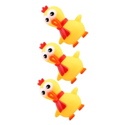 ifundom 3 Kniffliges schreiendes Huhn Hühnchen-Hundespielzeug aus Gummi Streich Neuheit Spielzeug belohnung Kinder stressabbau Spielzeug Baby-Küken-Spielzeug Geschenke für Kinder Prise von ifundom