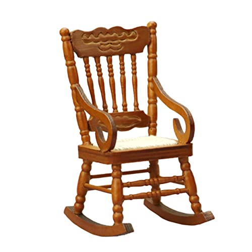 ifundom 3 STK Mini-Sessel Dolly- -Stuhl Zubehör Miniatur-Schaukelpferd hölzern Möbel Modelle winziger Stuhl Mini-Stuhl-Modell Jahrgang Armlehne Ornamente Puppenhaus Kleiner Stuhl Birke von ifundom