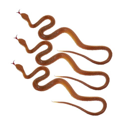 ifundom 3 STK. Simulierte Schlange Aus Weichem Gummi Halloween-streich-Requisite Spielzeugschlangen, Die Aussehen Streich Schlange Realistische Schlangen-Requisite Yellow von ifundom