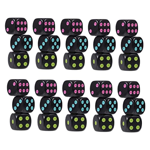 ifundom Würfelset – 3 Packungen Mit 30 Mm Großen Acryl-spielwürfeln – Ideal Für Würfelspiele Veranstaltungen Und Leicht Zu Transportieren von ifundom