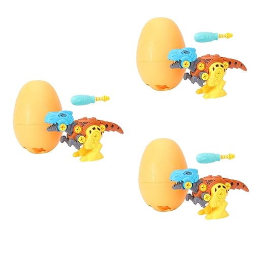 ifundom 3 Sätze DIY Dinosaurier Eier zerlegen Mini-Dinosaurier-Eier Dinosaurier-Spielzeug Spielzeuge Modelle Kinderspielzeug Kombiniertes Spielzeug lustiges Spielzeug Spaß Kombination Abs von ifundom
