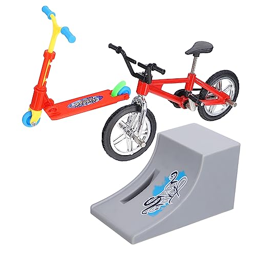 ifundom 3 Sätze Fingerrad Fahrrad Roller für Kinder Mini Kinderspielzeug Modelle tragbares Fingerspielzeug Finger Faltbarer Roller Haustier BMX Auto Model Spielzeugset Skateboard Plastik von ifundom