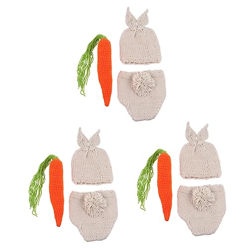 ifundom 3 Sätze Kleidung Für Die Babyfotografie Kaninchen-kostüm Für Kleinkinder Baby-kaninchen-tuch Baby-karotten-outfit-kostüm Baby-weihnachtskostüm-accessoire Neugeboren Hase Hose von ifundom