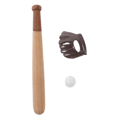 ifundom 3 Sätze Mini Baseball Bat mit Ball und Handschuh für Puppenhaus Miniatur Softball Zubehör für Dioramen Sammlermodelle und DIY Bastelprojekte ifundom 3 Sätze Mini Baseball Bat mit Ball und Handschuh für Puppenhaus Miniatur Softball Zubehör für Dioramen Sammlermodelle und DIY Bastelprojekte von ifundom
