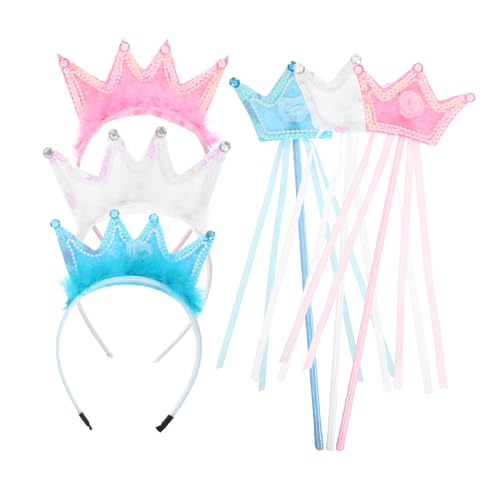 ifundom 3 Sätze Prinzessin Krone und Zauberstab Leichte Komfortable Kostüm-Accessoires für Halloween Weihnachten Geburtstagsfeiern Vielseitig Einsetzbar Einfach zu Reinigen Farblich ifundom 3 Sätze Prinzessin Krone und Zauberstab Leichte Komfortable Kostüm-Accessoires für Halloween Weihnachten Geburtstagsfeiern Vielseitig Einsetzbar Einfach zu Reinigen Farblich von ifundom