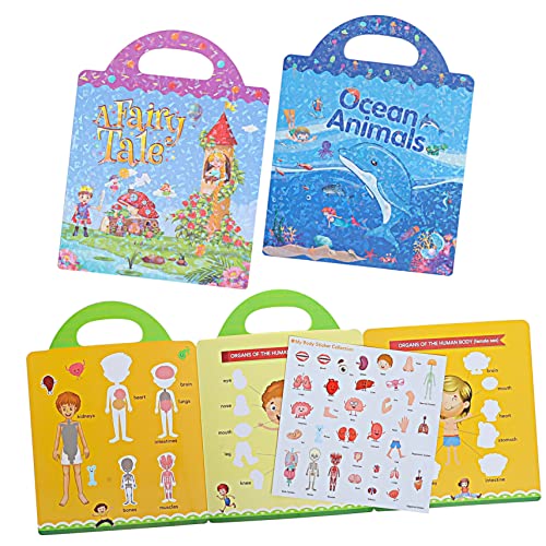 ifundom Wiederverwendbare Aufkleber Für Jungen Und Mädchen Im Vorschulalter Stickerbuch Pädagogisches Aufkleber- -Set von ifundom