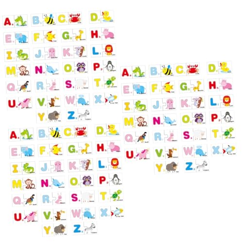ifundom 3 Sätze Wort Spielzeug Lernkarten ABC-Flash-Karten Kinderspielzeug briefkasten Kleinkindspielzeug Kleinkind-Puzzle Buchstabenblock für Kinder Alphabet-Buchstabierspiele für Kinder von ifundom