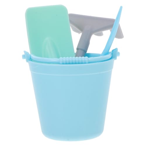 ifundom 3 Sets Kinderpuppenhaus -Gartenwerkzeuge Mit Wassereimer Trowel Rake Und Schaufel Kleinkind Beach Sandbox Toy Play Tools Farm Grabging Toys Schaufel von ifundom