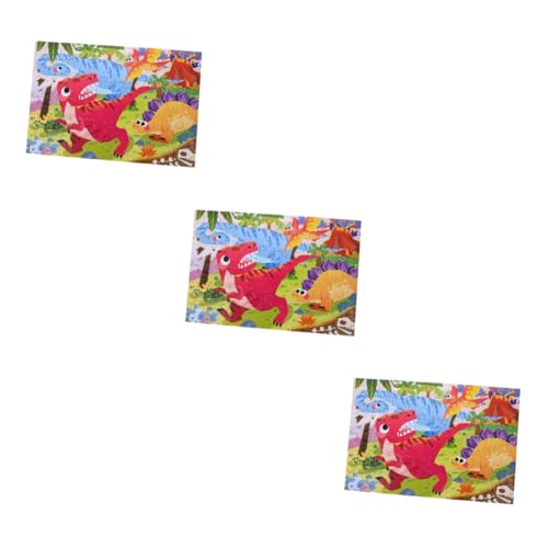 3 Sätze Kinderpuzzle Ohrringrohlinge Aus Edelstahl Bodenrätsel Für Kinder Rätsel Für Kinder Im Alter Von 3-5 Jahren Lustiges Puzzle-Spielzeug Spielzeuge Requisiten Kleinkind Papier von ifundom