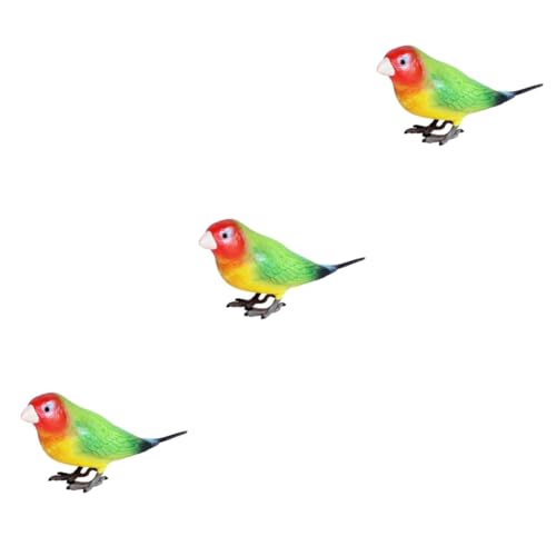 ifundom 3 Stck. Papagei Modell Schmuck Desktop-Dekoration Gartenverzierung simuliertes Papageienspielzeug Vogelmodell Lehrhilfe lebendige Vogelfigur Kunsthandwerk Plastik Bunt von ifundom