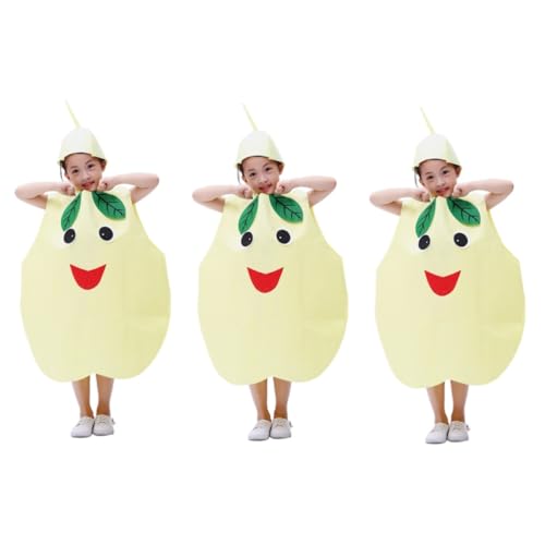 ifundom 3 Stk Obstkostüm für Kleinkinder Kostüm für Kinder pflanzliches Kostümkleid Obst-Cosplay Kinderkleidung Kinder Obst Cosplay Kleidung Requisite für Kindermodenschauen Halloween Kiwi von ifundom