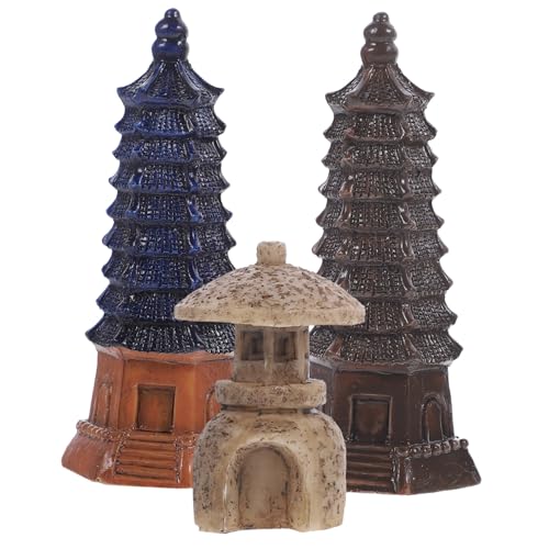 ifundom 3stücke Teiliges Pagoda Miniatur Zen Garten Dekoration Resin Antike Turm Figuren Für Bonsai Schreibtisch Und Home Office Deko Für Kreative Landschaften ifundom 3stücke Teiliges Pagoda Miniatur Zen Garten Dekoration Resin Antike Turm Figuren Für Bonsai Schreibtisch Und Home Office Deko Für Kreative Landschaften von ifundom