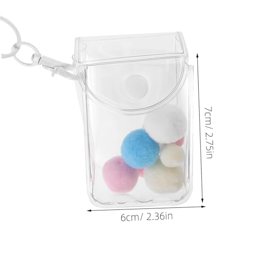 ifundom 3 Stück Durchsichtiges PVC Aufbewahrungsbeutel für Mini Figuren Tragbare Schutz Hängetasche mit Schlüsselanhänger Minimalistisches Design für Sammler und Unterwegs von ifundom