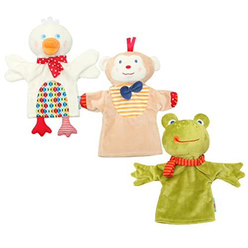 ifundom 3 Stück Ente Früherziehung Interaktives Eltern-Kind- Kindertierpuppenspielzeug Cartoon-Marionette Zum Geschichtenerzählen Für Baumwolle von ifundom