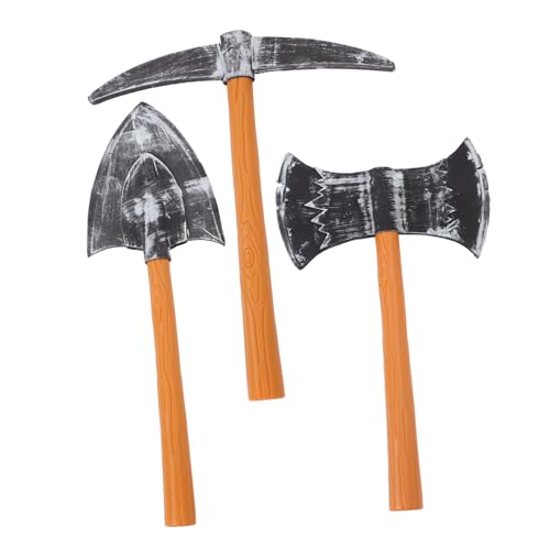ifundom 3 Stück Gefälschte Beil Schaufel Requisite Kunststoff Zwerg Cosplay Halloween Kostüm Zubehör Für Aufführungs Requisite Geburtstags Kinderparty Bevorzugung von ifundom
