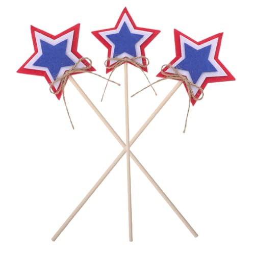 ifundom 3 Stück Independence Day Star Wands Independence Day Star Sticks von ifundom