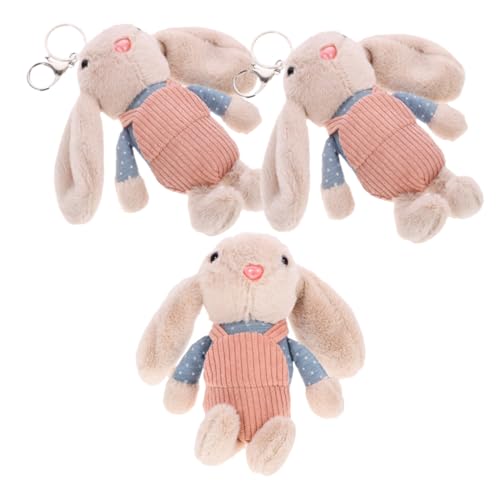 ifundom 3 Stück Kaninchen Plüschtierpuppen Tierschwein Plüschtierstall Cartoon Einhorn Zubehör Häschen Niedlicher Stoffbär Futterspender Schlüsselanhänger Babypuppe Kreativer Anhänger von ifundom