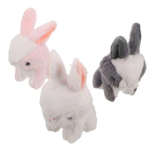 ifundom 3 Stück Mini Plüsch Hasen Schlüsselanhänger Weiche Detailreiche Kaninchen Anhänger Niedliche Taschen Schlüssel Dekoration Vielseitig als Partygeschenk Schulanfang Deko Charmantes von ifundom