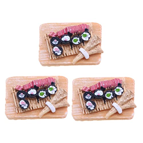 ifundom 3 Stücke Miniatur Sushi Utensilien Für Puppenhaus Künstliche Winzige Lebensmittel Requisiten Mini Schmuck Simulation Lebensmittel Spielzeug von ifundom