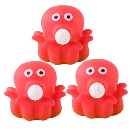 ifundom 3 Stück Prise Musik für kinderspielzeug Tierförmiges Niedliches Toys Fun Toy lustiges dehnbares Squeeze-Stress- rot von ifundom