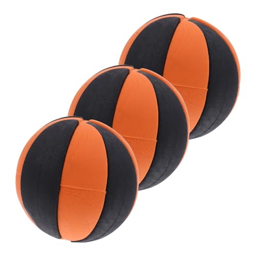 ifundom 3 Stück Puppenhaus Basketball Aufblasbarer Flugball Für Hunde Wackel Basketballkorb Bälle Für Bällebad Kicherball Fliegender Untertassenball Mini Pool Basketball Gummi von ifundom
