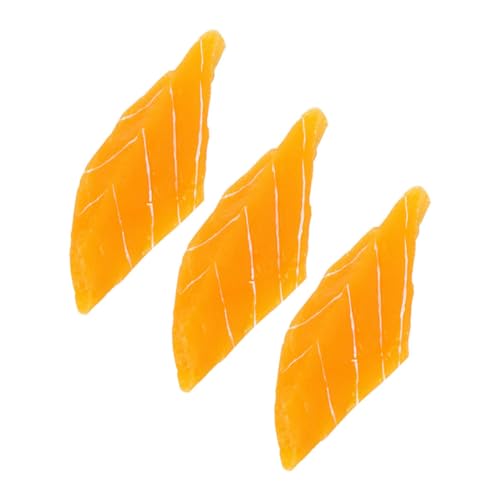 ifundom 3 Stück Simulation Lachs künstliche Fische Party Decoration Kunstfisch Lachsfigur Simulation von Lachsmodellen Essen gefälschter Lachs im Restaurant kleines Lachsdekor PVC von ifundom
