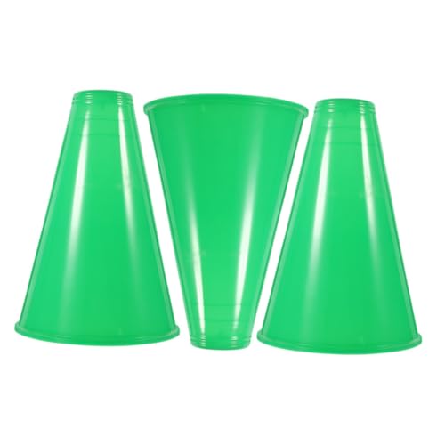 ifundom 3 Stück Teiliges Plastik Cheer Lautsprecher für Sportveranstaltungen Laute Sprachverstärkung Robustes Design Tragbar Klare Kommunikation für Outdoor Spiele und Partys Grün von ifundom