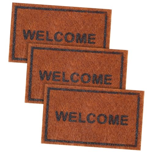 ifundom 3 Stück Teiliges Puppenhaus Willkommen Teppich Mini Türmatte und Fußmatte für Puppenhausdeko Braun und Sicher ifundom 3 Stück Teiliges Puppenhaus Willkommen Teppich Mini Türmatte und Fußmatte für Puppenhausdeko Braun und Sicher von ifundom