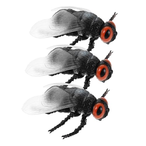ifundom 3 Stück Teiliges Realistische Fliegen Kunststoff Insektenfiguren für Naturgetreue Fliegen Modelle Pädagogisch Geeignet für Frühkindliche Bildung und Familienaktivitäten von ifundom