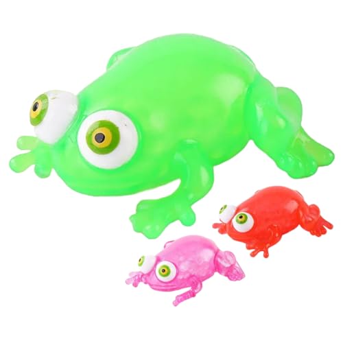 ifundom 3 Stück kneifen für kinderspielzeug lauch Kuscheltier Toys dekompressionsspielzeug in Froschform Zappelspielzeug Masse weiches Gummi von ifundom
