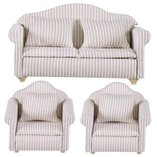 ifundom Miniatur-Sofa Realistische Miniatur-Couch Für Puppenhaus-Dekoration Für Wohnzimmer von ifundom