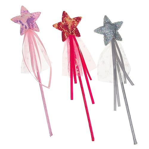 ifundom 3 Stücke Zauberstab Glänzender Feenstab Sternenstab Ballettröckchen Für Rave-Accessoires Feenstern-Stick Partygeschenke Pop-röhren Party-kulisse Stuffer Plastik von ifundom