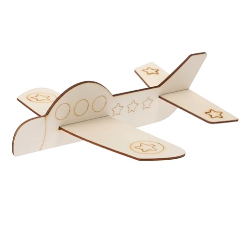 ifundom 3-Teiliges Holzflugzeug-Bastelset Für Kinder Unvollendetes Holzflugzeug-Modell DIY-Lackierung Von Holzflugzeugen Basteln Sie Ihr Eigenes 3D-Flugzeug-Set Für Schulaktivitäten von ifundom
